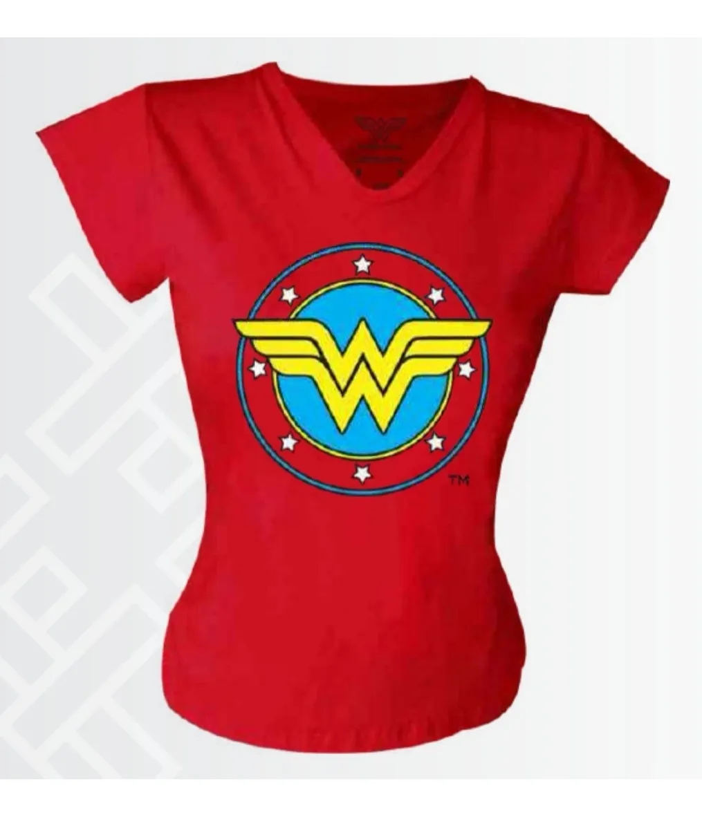 CAMISETA DAMA LOGO MUJER MARAVILLA